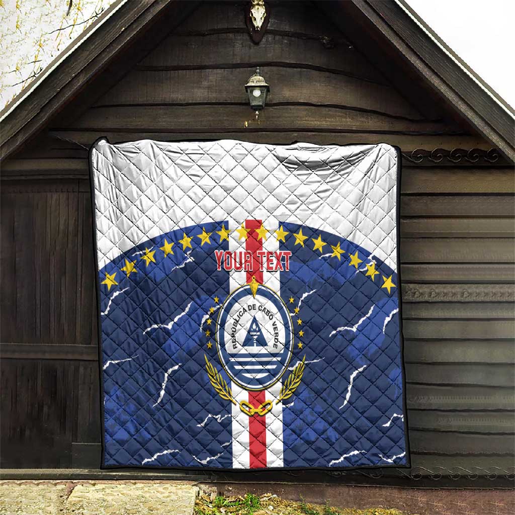 Custom Cape Verde Football Quilt Blue Sharks Sporty LT14