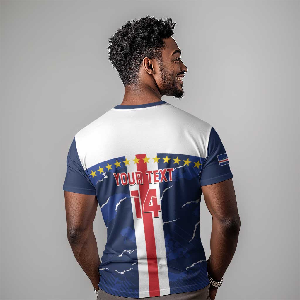 Custom Cape Verde Football T shirt Blue Sharks Sporty LT14