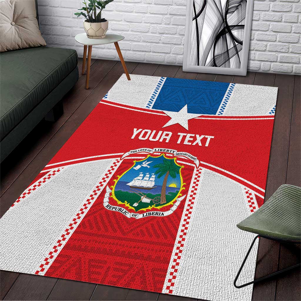 Custom Lone Stars Area Rug Liberia Football - Sporty Style LT14