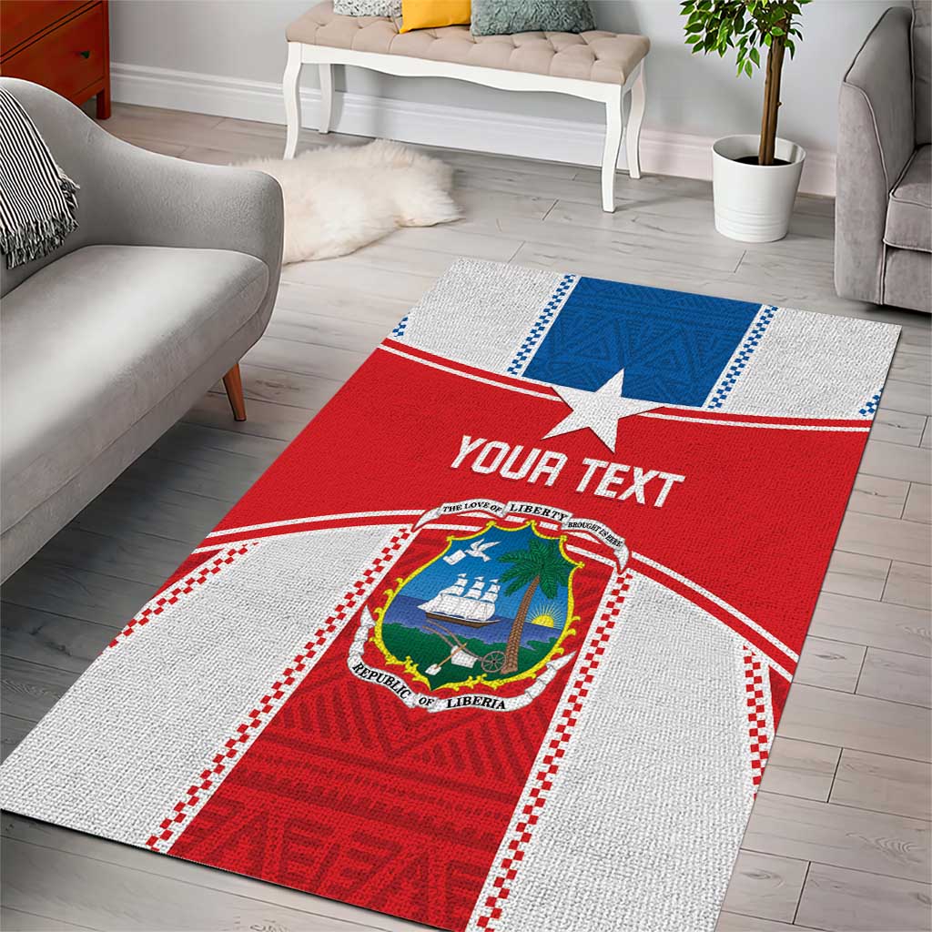 Custom Lone Stars Area Rug Liberia Football - Sporty Style LT14