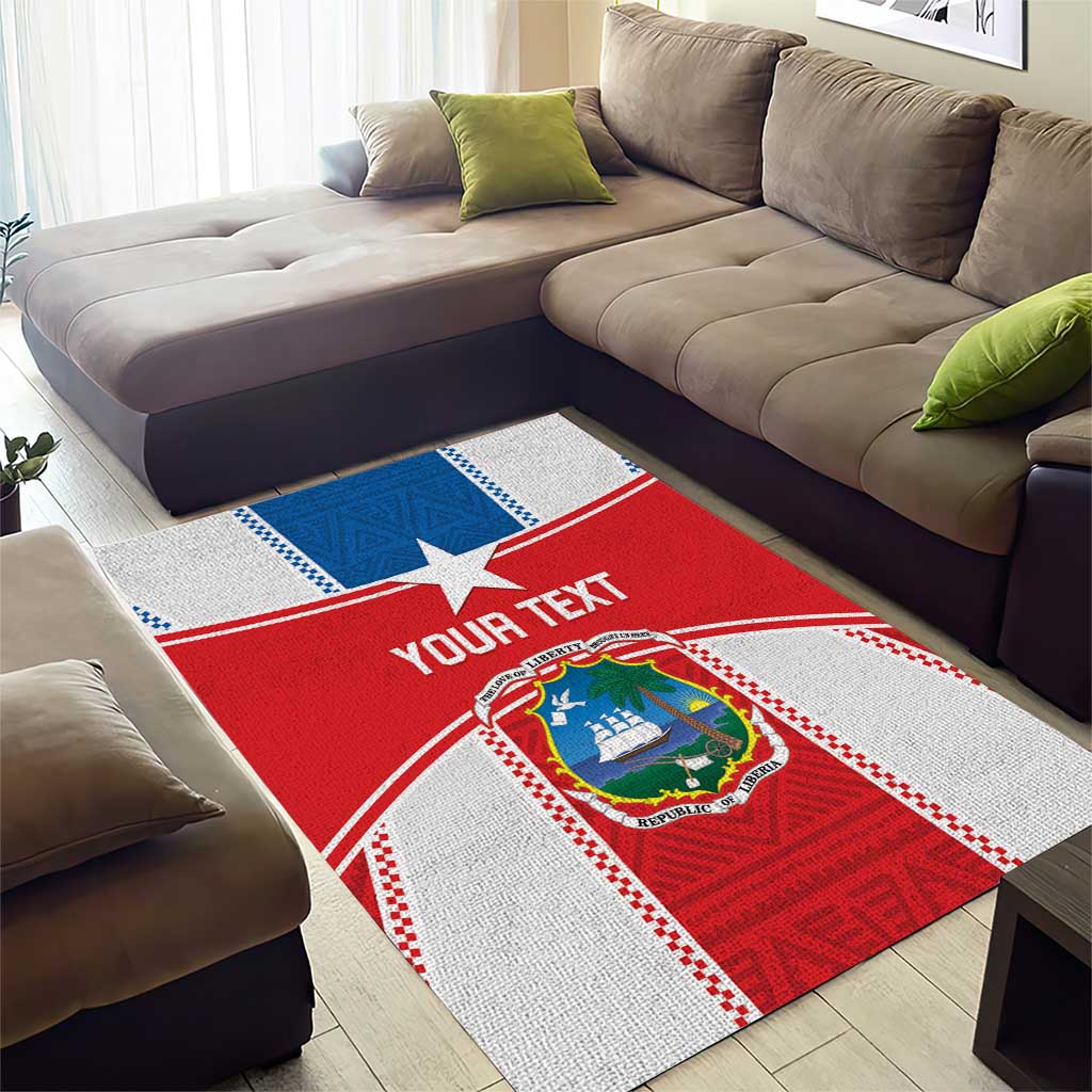Custom Lone Stars Area Rug Liberia Football - Sporty Style LT14