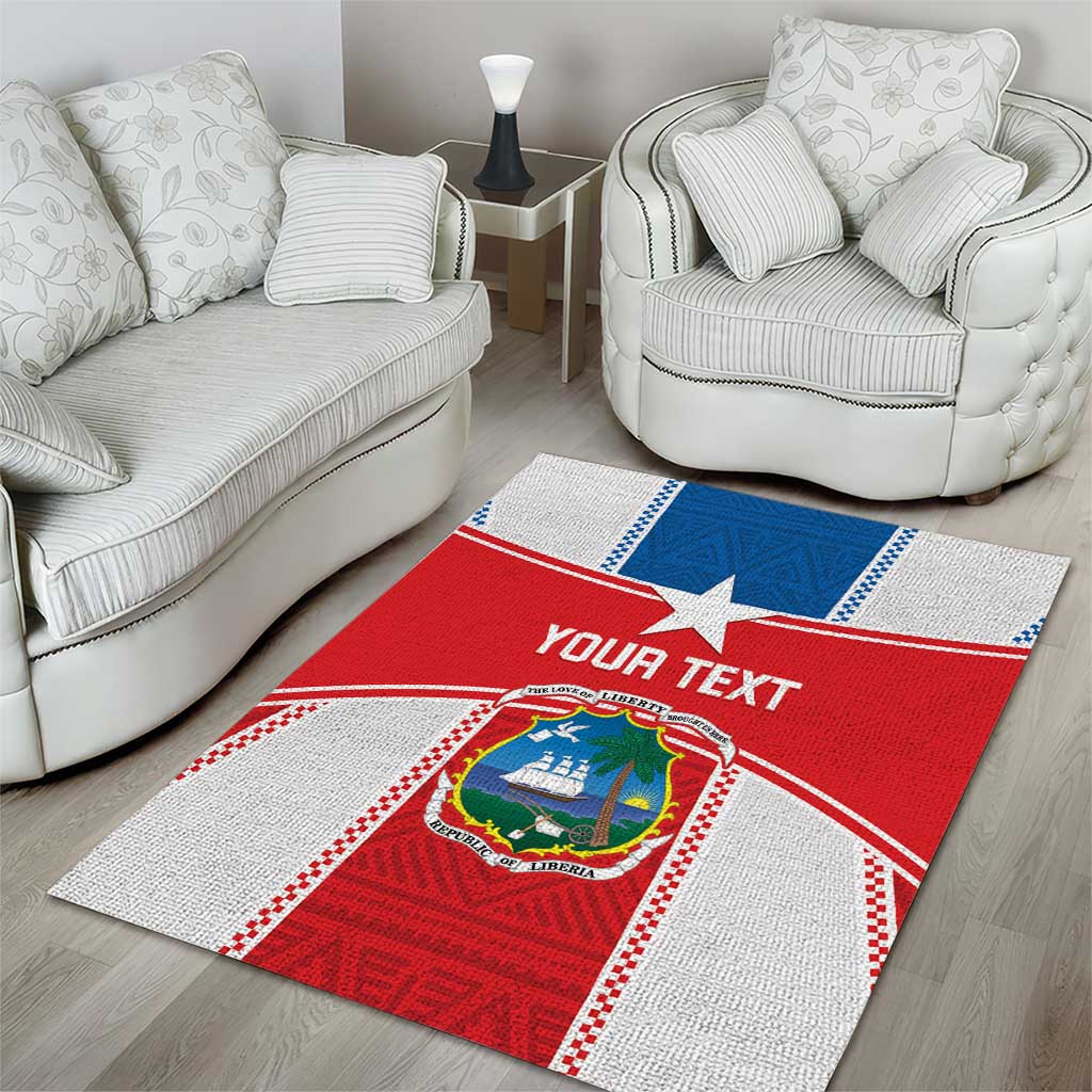 Custom Lone Stars Area Rug Liberia Football - Sporty Style LT14