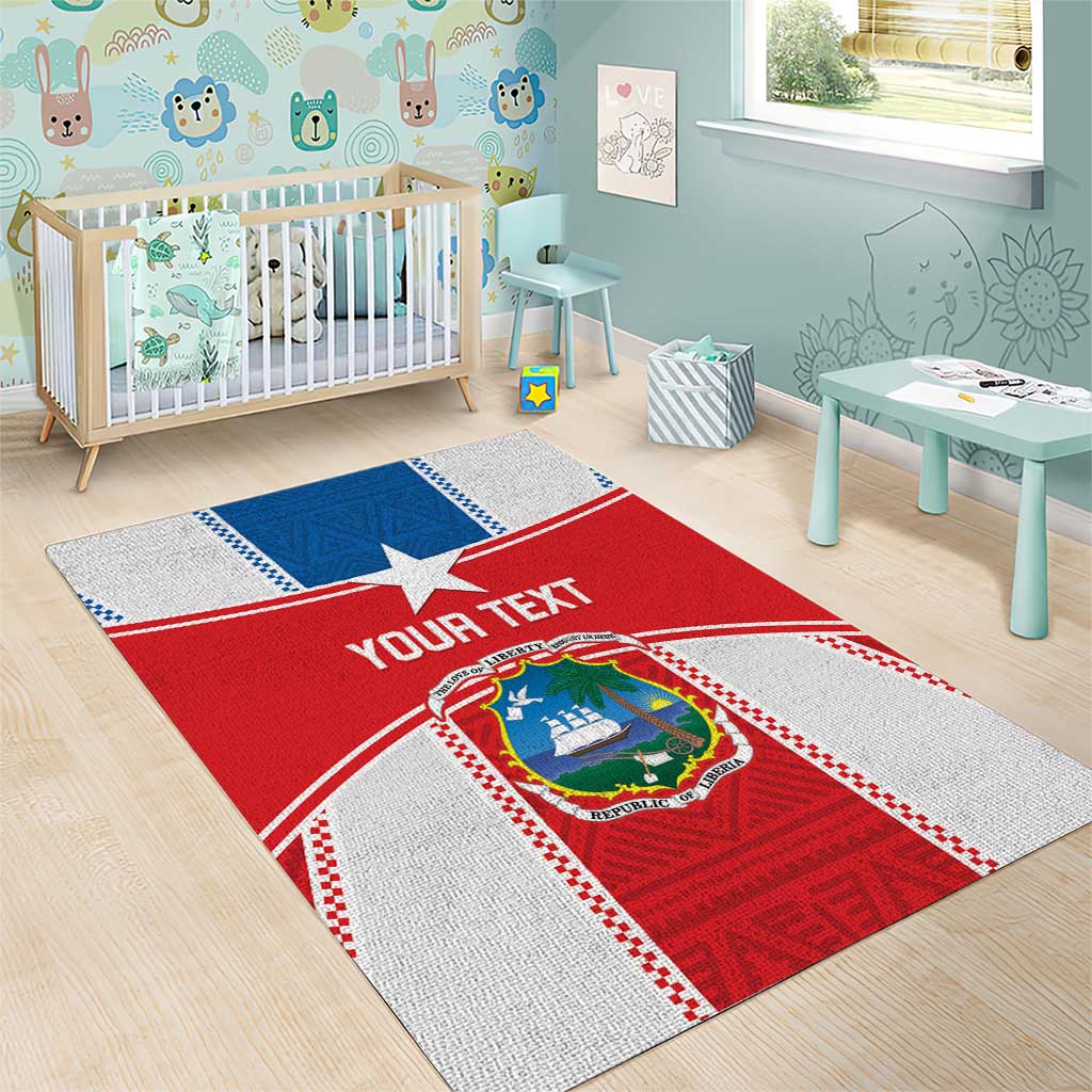 Custom Lone Stars Area Rug Liberia Football - Sporty Style LT14