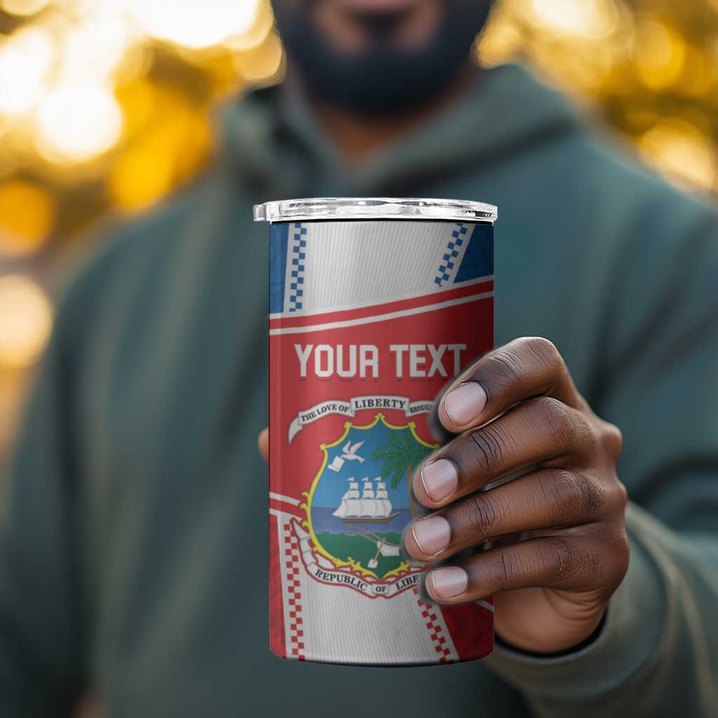 Custom Lone Stars 4 in 1 Can Cooler Tumbler Liberia Football - Sporty Style LT14