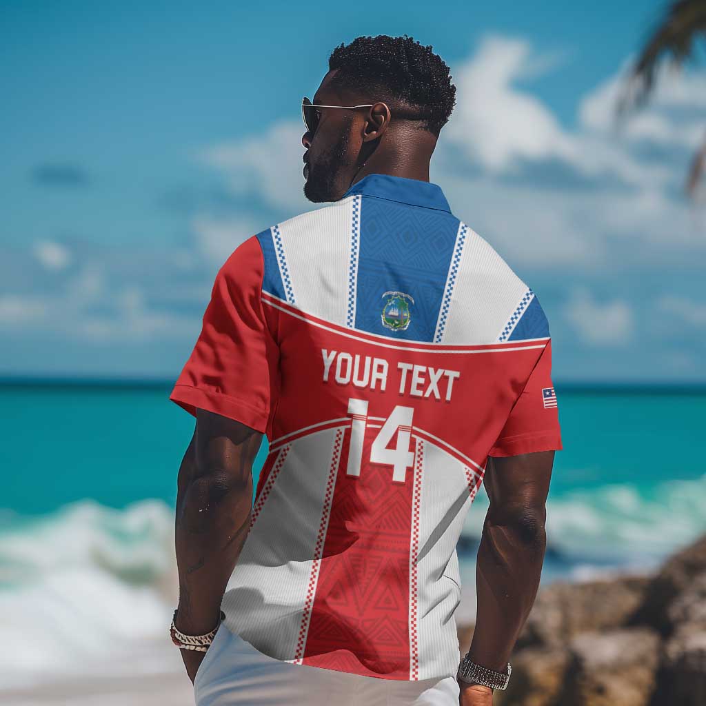Custom Lone Stars Hawaiian Shirt Liberia Football - Sporty Style LT14