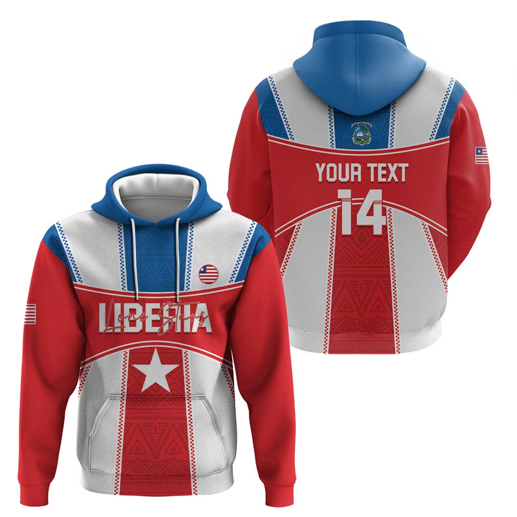 Custom Liberia Football Hoodie Go Lone Stars - Sporty Style LT14