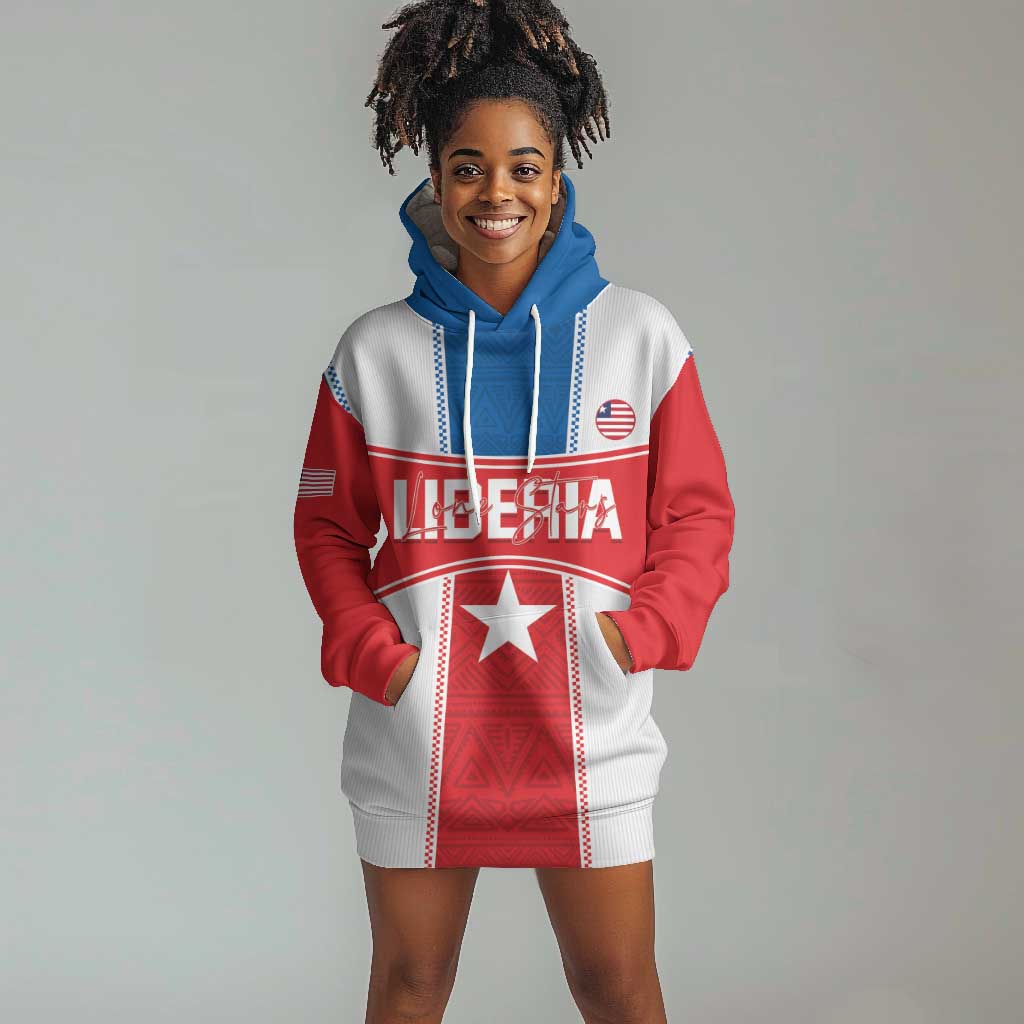 Custom Lone Stars Hoodie Dress Liberia Football - Sporty Style LT14