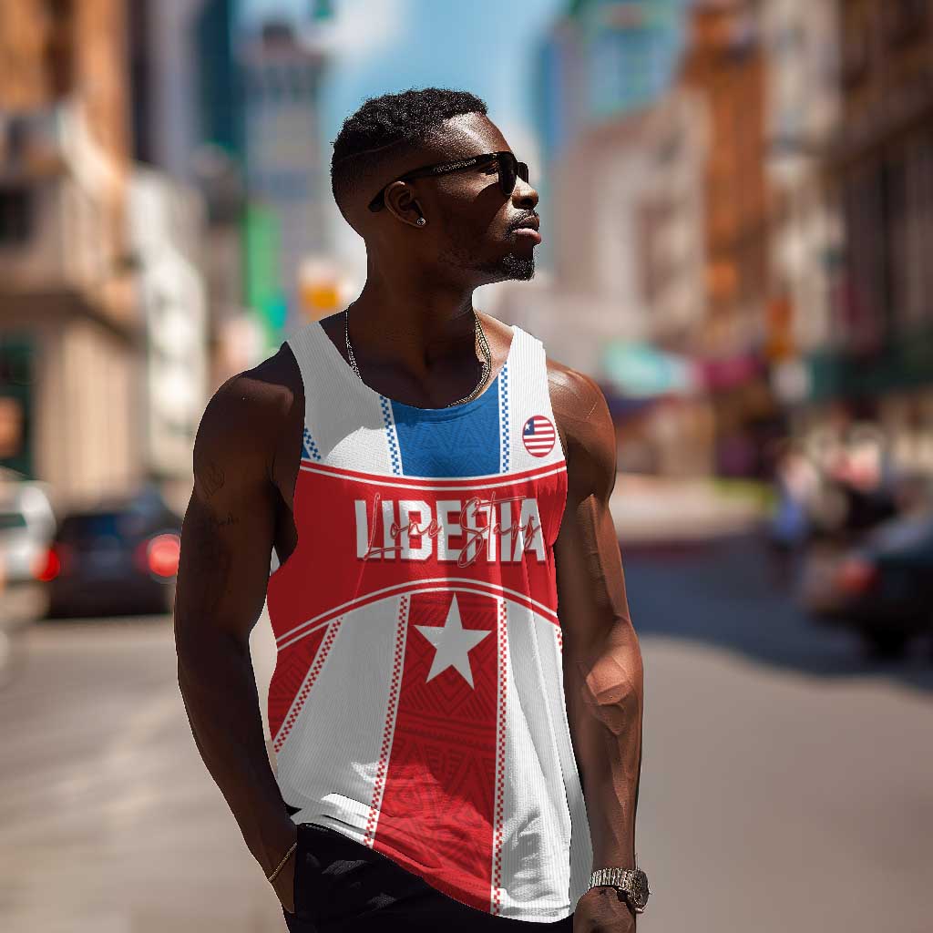 Custom Lone Stars Men Tank Top Liberia Football - Sporty Style LT14