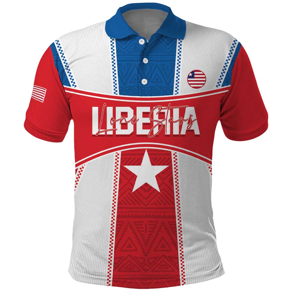 Custom Liberia Football Polo Shirt Go Lone Stars - Sporty Style LT14