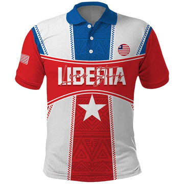 Custom Liberia Football Polo Shirt Go Lone Stars - Sporty Style LT14