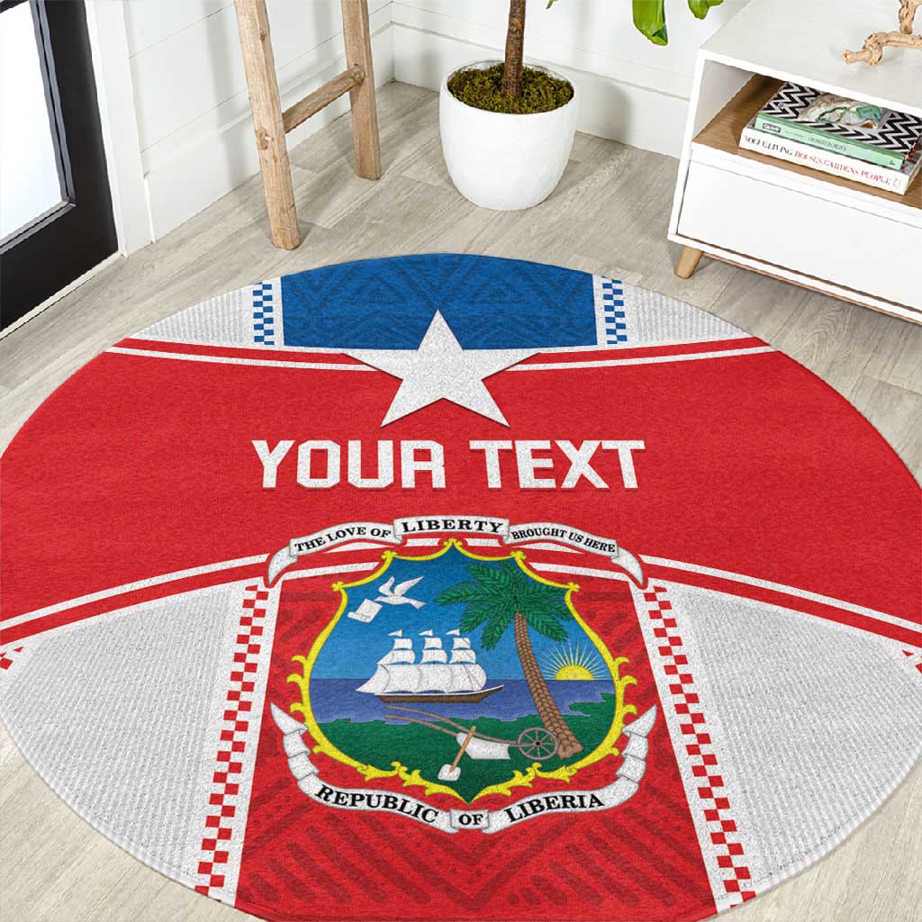 Custom Lone Stars Round Carpet Liberia Football - Sporty Style LT14