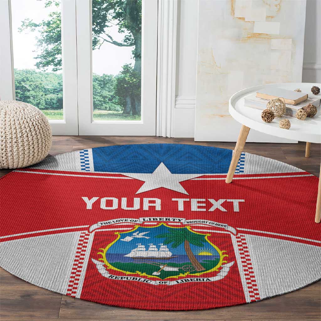 Custom Lone Stars Round Carpet Liberia Football - Sporty Style LT14