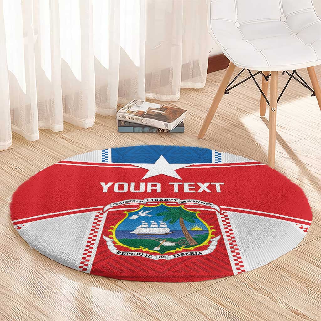 Custom Lone Stars Round Carpet Liberia Football - Sporty Style LT14
