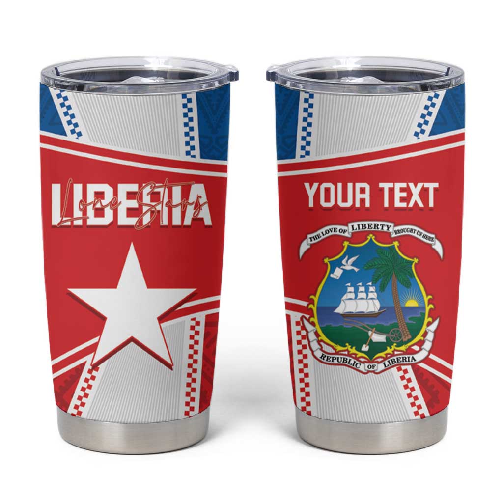Custom Lone Stars Tumbler Cup Liberia Football - Sporty Style LT14