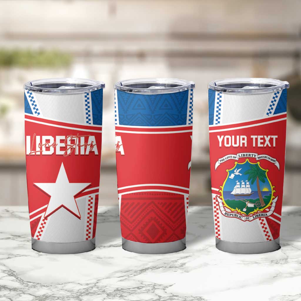 Custom Lone Stars Tumbler Cup Liberia Football - Sporty Style LT14