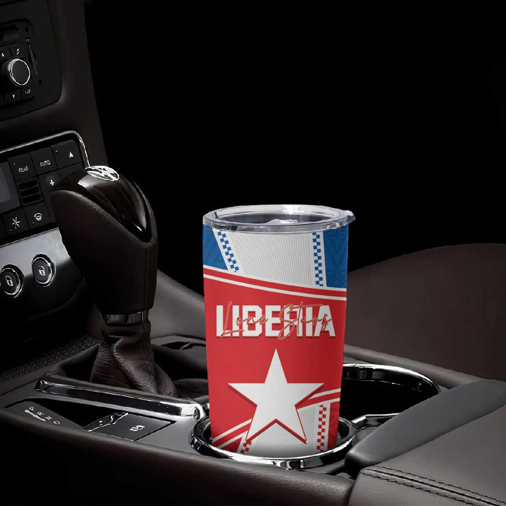 Custom Lone Stars Tumbler Cup Liberia Football - Sporty Style LT14