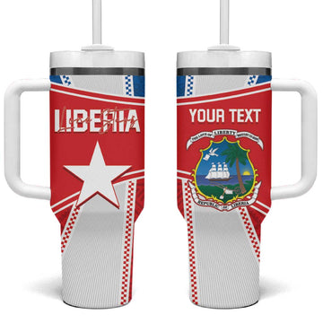 Custom Lone Stars Tumbler With Handle Liberia Football - Sporty Style LT14