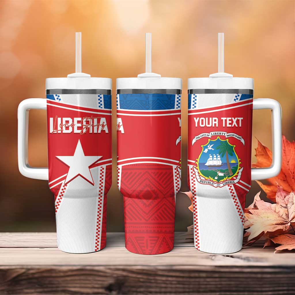 Custom Lone Stars Tumbler With Handle Liberia Football - Sporty Style LT14