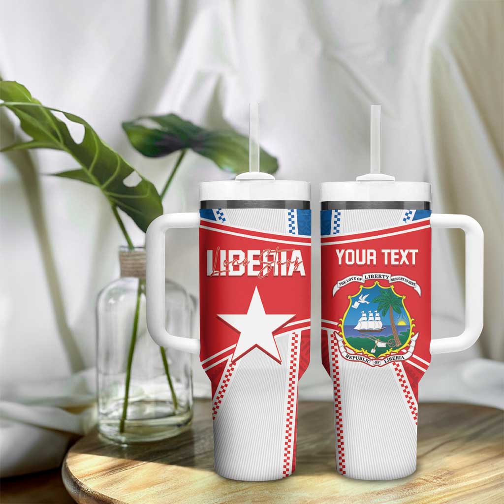 Custom Lone Stars Tumbler With Handle Liberia Football - Sporty Style LT14