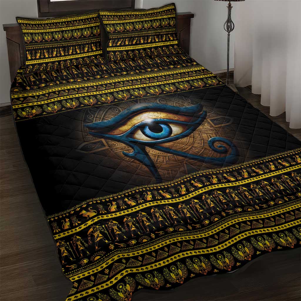 Ancient Egypt Eye Of Ra Quilt Bed Set Sun To The Egyptians LT14