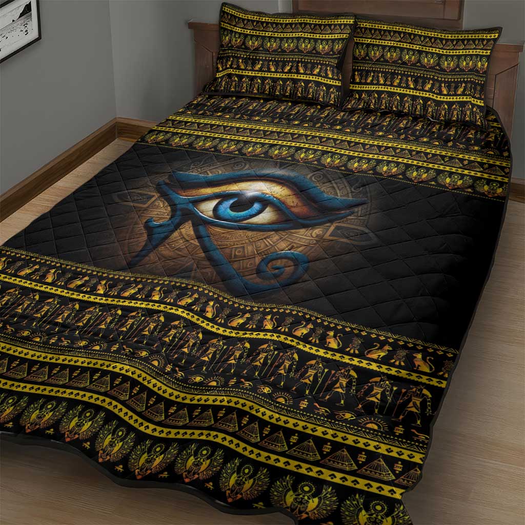 Ancient Egypt Eye Of Ra Quilt Bed Set Sun To The Egyptians LT14