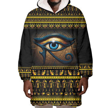 Ancient Egypt Eye Of Ra Wearable Blanket Hoodie Sun To The Egyptians LT14