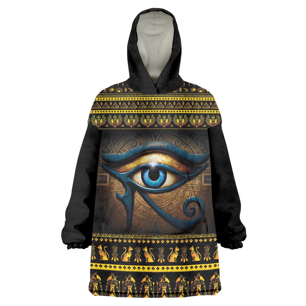 Ancient Egypt Eye Of Ra Wearable Blanket Hoodie Sun To The Egyptians LT14