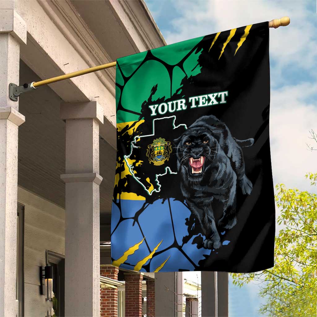 Personalized Gabon Black Panther Garden Flag Gabonese Map Grunge Style LT14