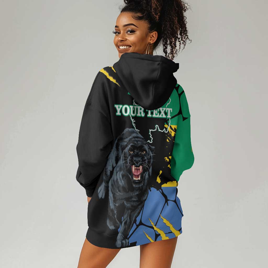 Personalized Gabon Black Panther Hoodie Dress Gabonese Map Grunge Style LT14