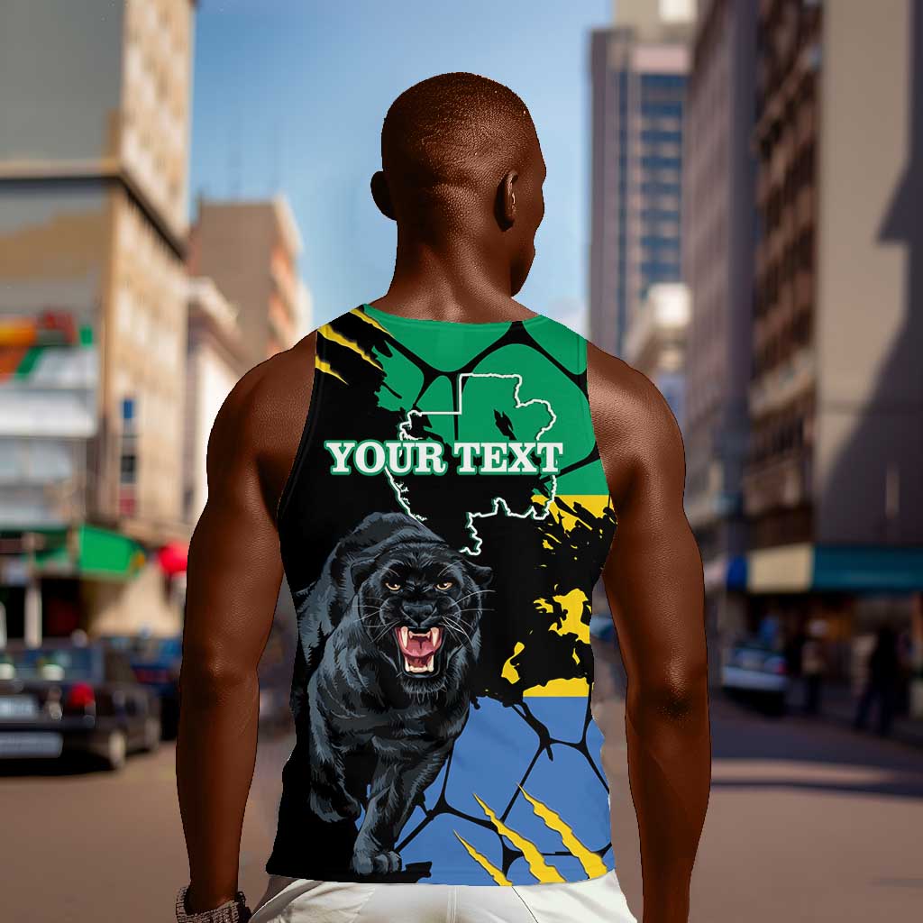 Personalized Gabon Black Panther Men Tank Top Gabonese Map Grunge Style LT14