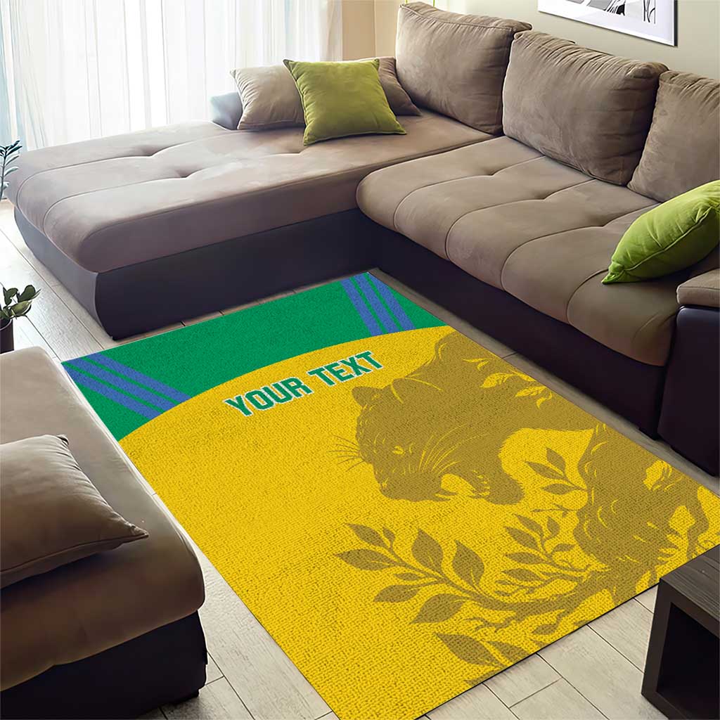 Personalized Gabon Football Area Rug Allez Les Pantheres LT14
