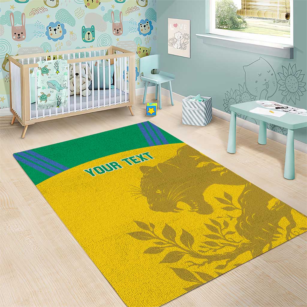 Personalized Gabon Football Area Rug Allez Les Pantheres LT14