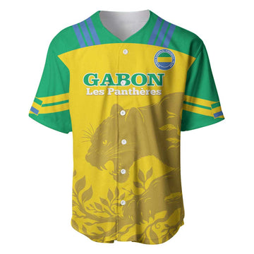 Personalized Gabon Football Baseball Jersey Allez Les Pantheres LT14