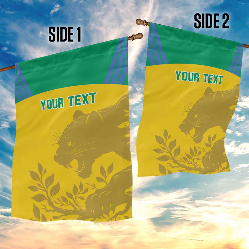 Personalized Gabon Football Garden Flag Allez Les Pantheres LT14