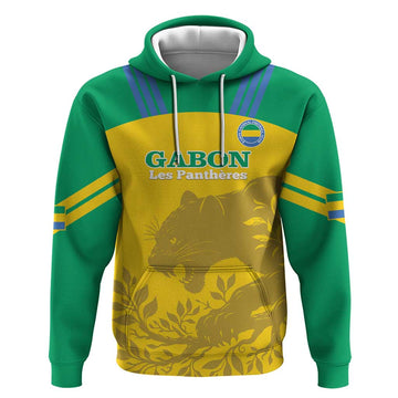 Custom Gabon Football Hoodie Allez Les Pantheres LT14