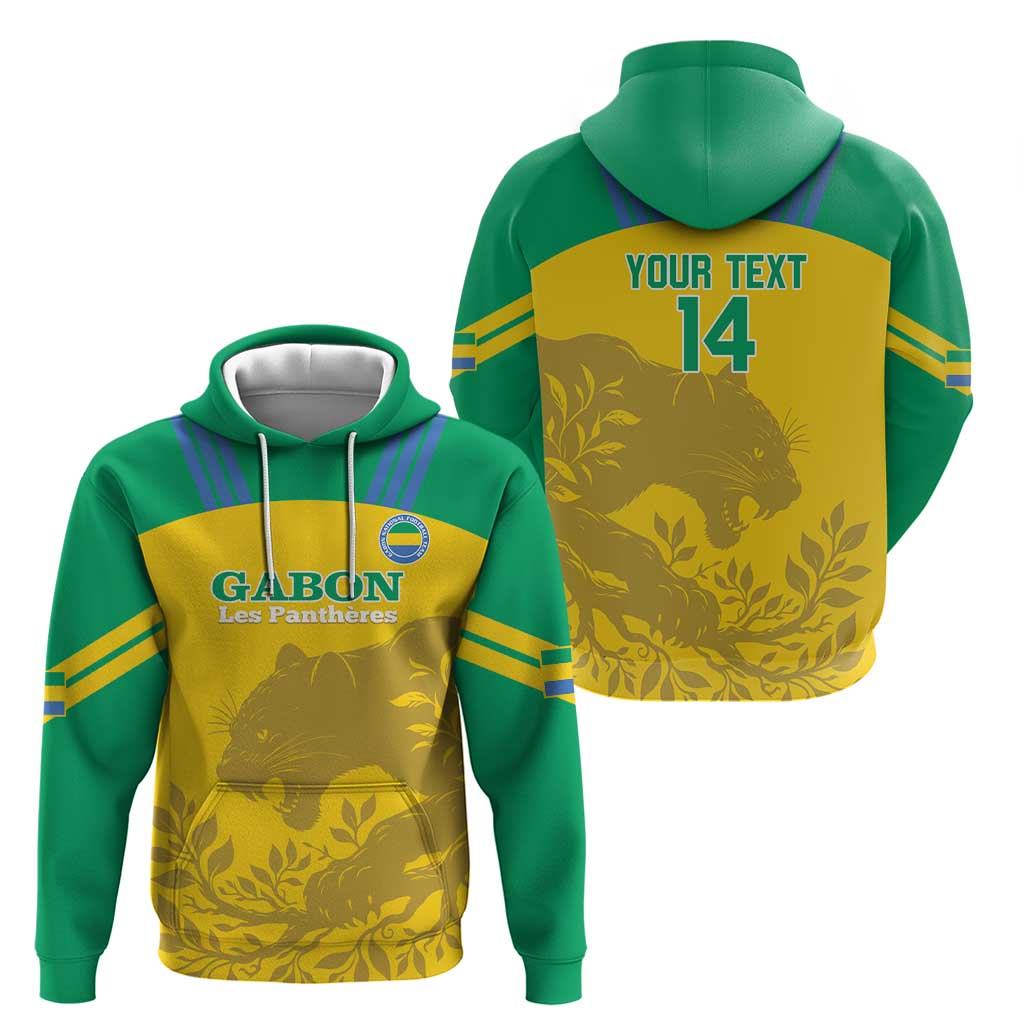 Custom Gabon Football Hoodie Allez Les Pantheres LT14