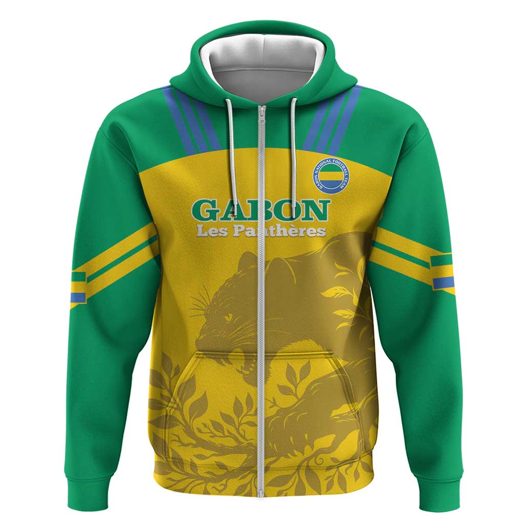 Custom Gabon Football Hoodie Allez Les Pantheres LT14