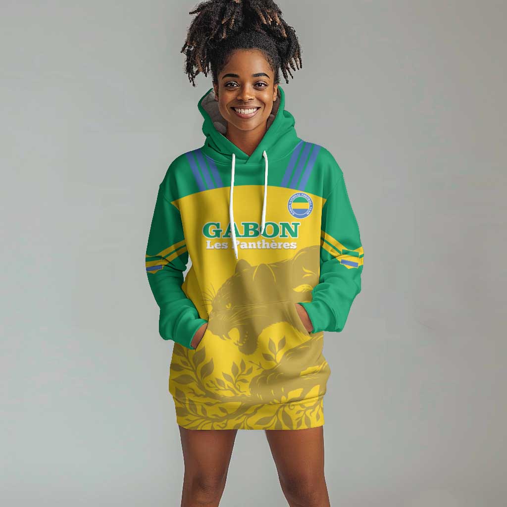Personalized Gabon Football Hoodie Dress Allez Les Pantheres LT14