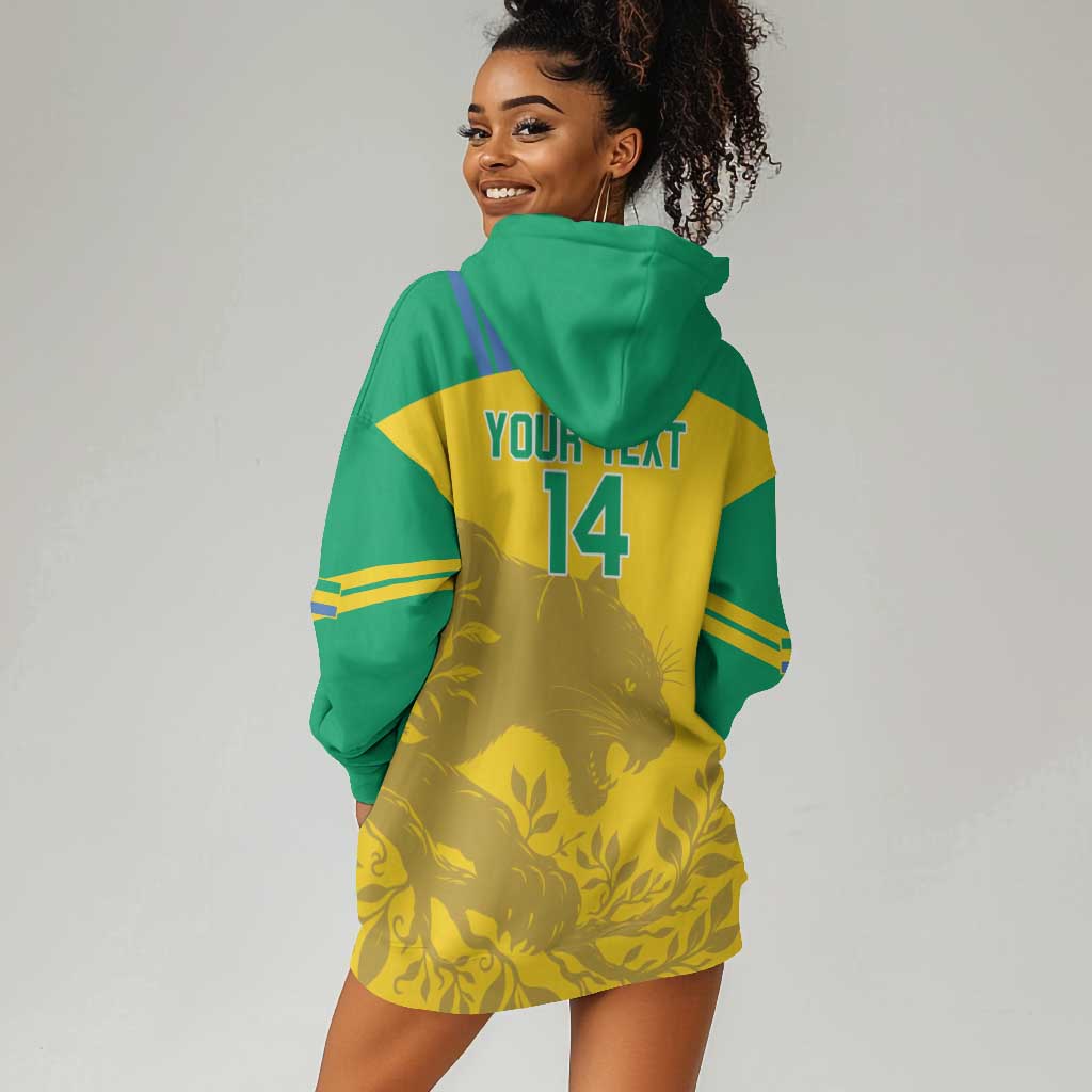 Personalized Gabon Football Hoodie Dress Allez Les Pantheres LT14