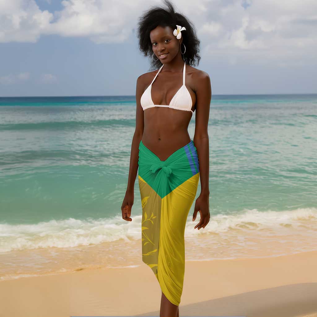 Personalized Gabon Football Sarong Allez Les Pantheres LT14