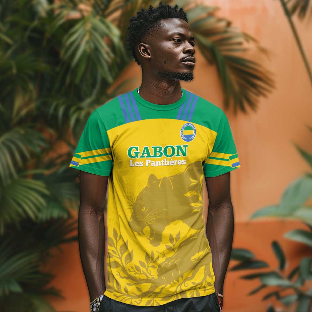 Personalized Gabon Football T shirt Allez Les Pantheres LT14