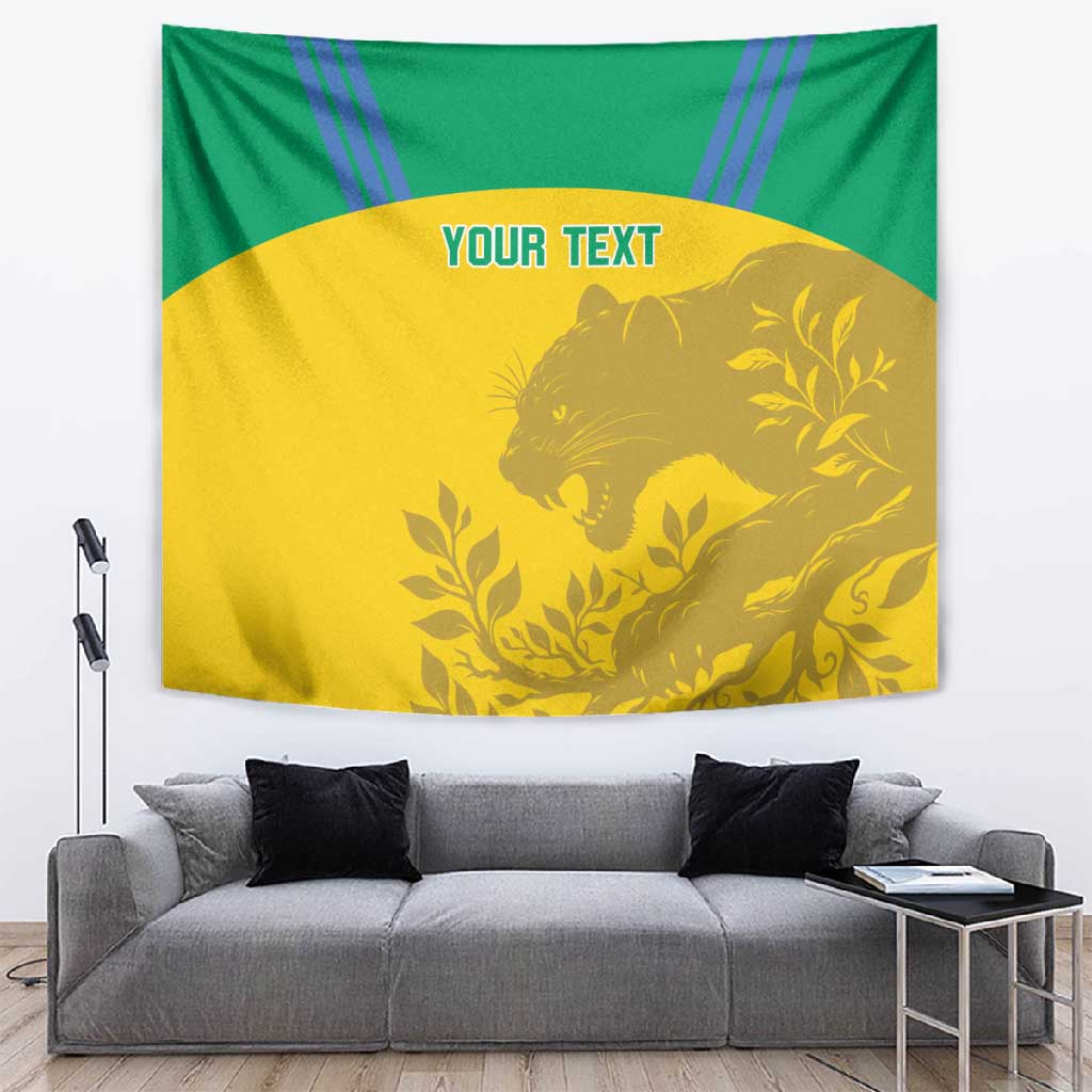 Personalized Gabon Football Tapestry Allez Les Pantheres LT14
