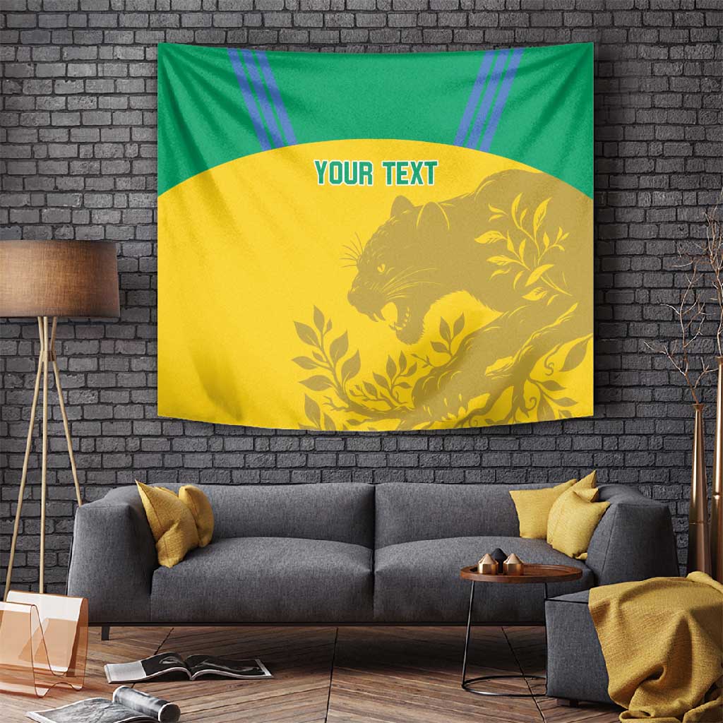 Personalized Gabon Football Tapestry Allez Les Pantheres LT14