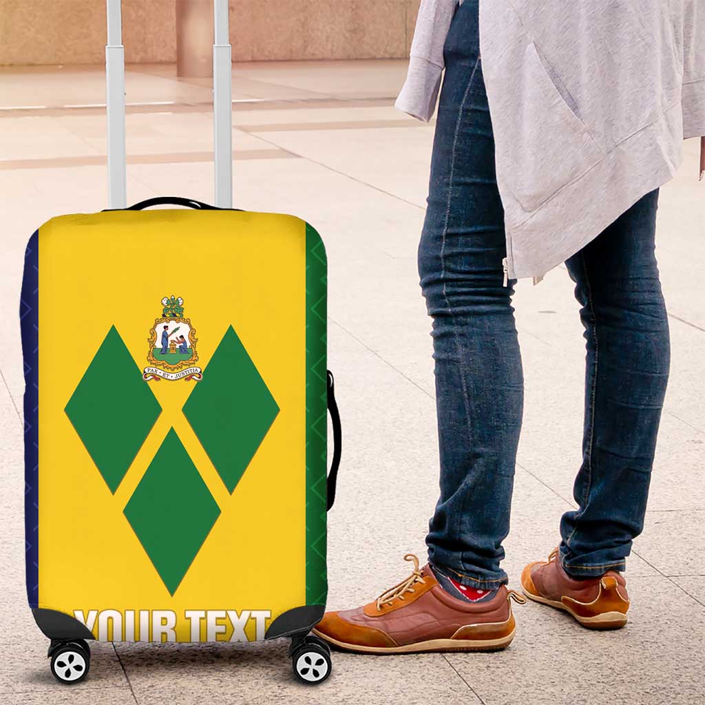 Custom Saint Vincent and the Grenadines Football Luggage Cover Go Champions Vincy Heat LT14