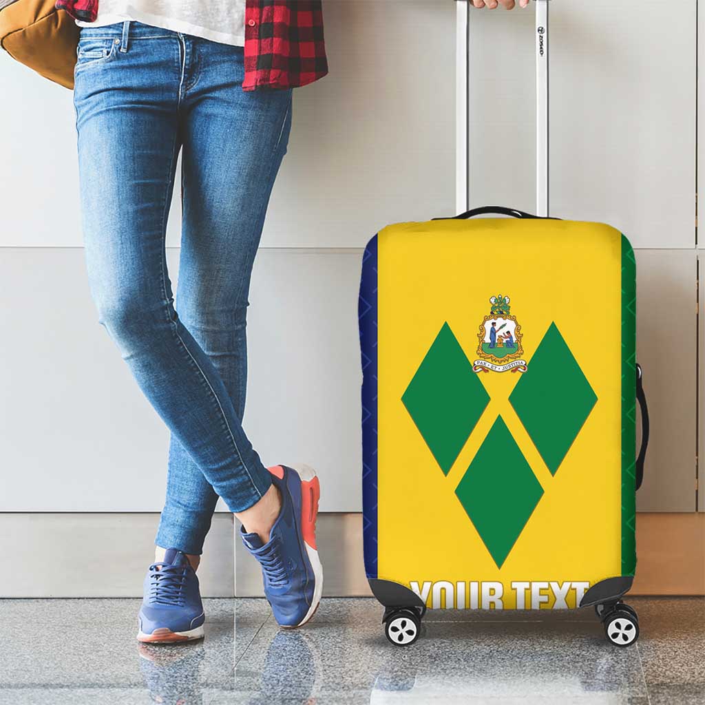 Custom Saint Vincent and the Grenadines Football Luggage Cover Go Champions Vincy Heat LT14