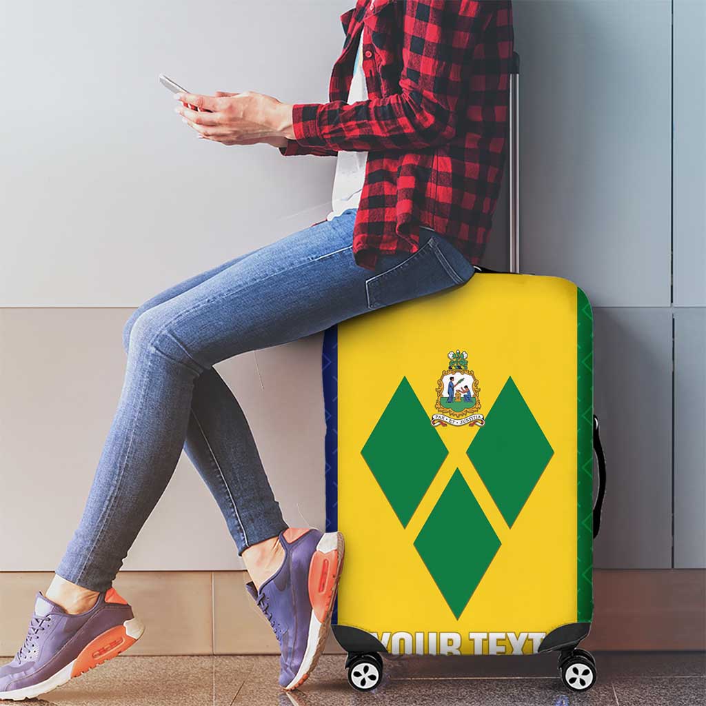 Custom Saint Vincent and the Grenadines Football Luggage Cover Go Champions Vincy Heat LT14