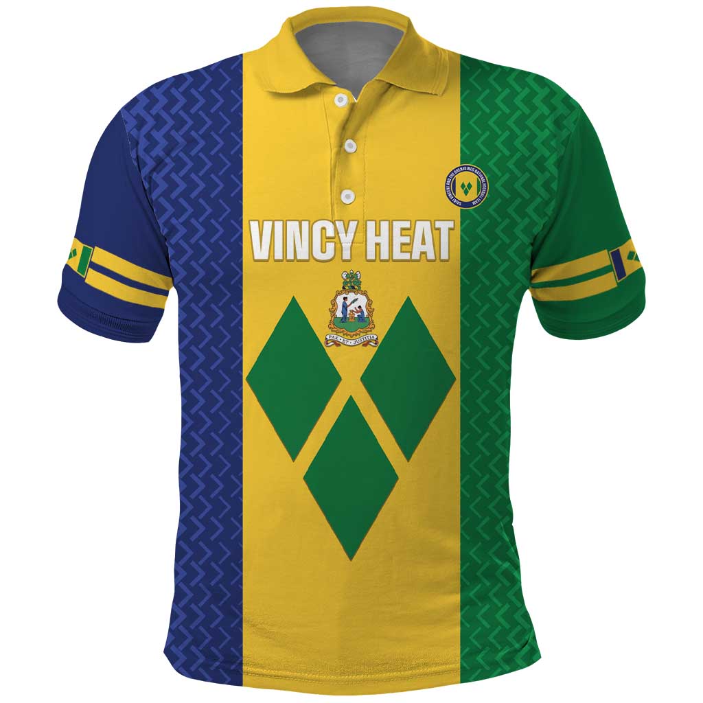 Custom Saint Vincent and the Grenadines Football Polo Shirt Go Champions Vincy Heat LT14
