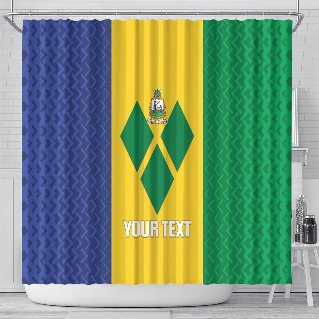 Custom Saint Vincent and the Grenadines Football Shower Curtain Go Champions Vincy Heat LT14