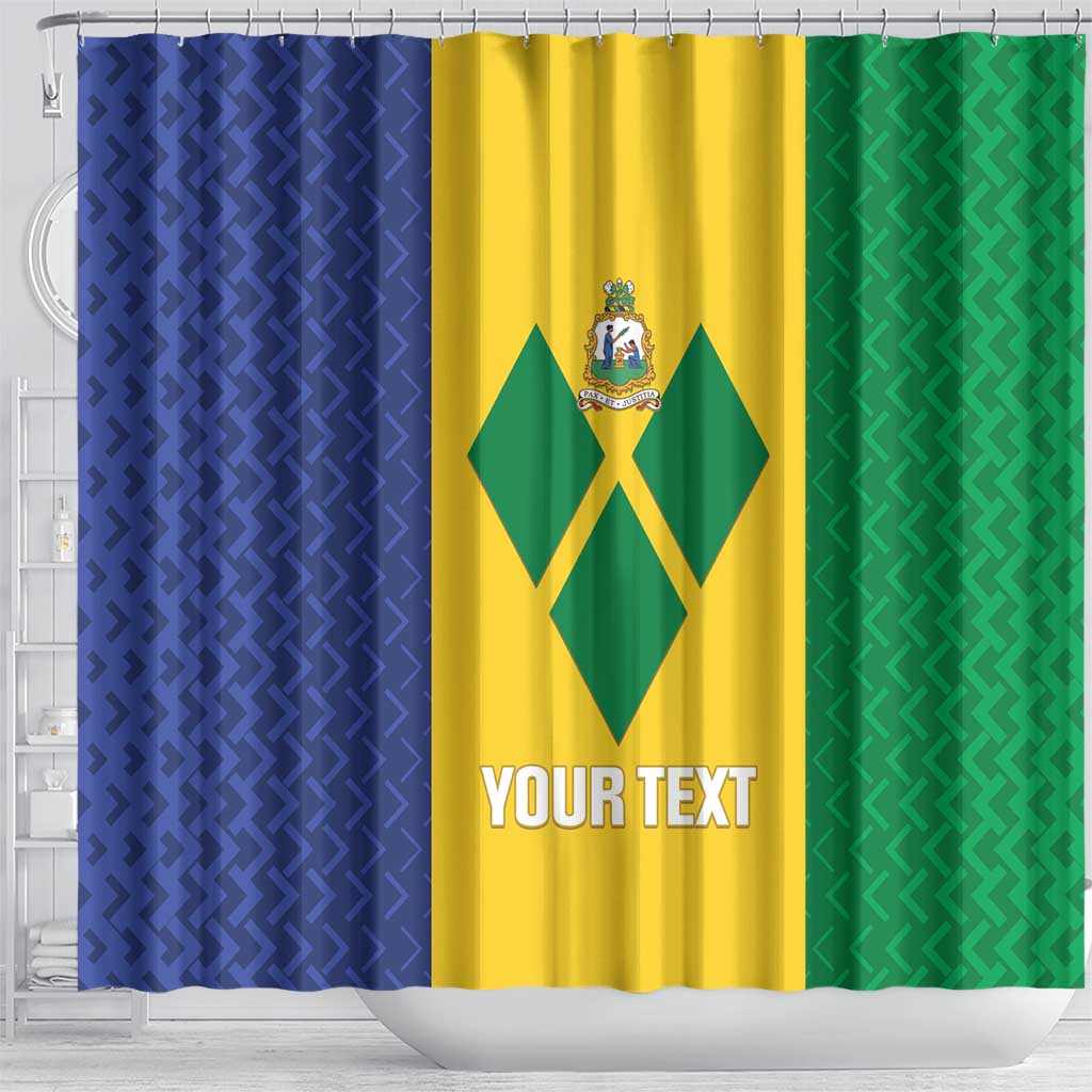 Custom Saint Vincent and the Grenadines Football Shower Curtain Go Champions Vincy Heat LT14