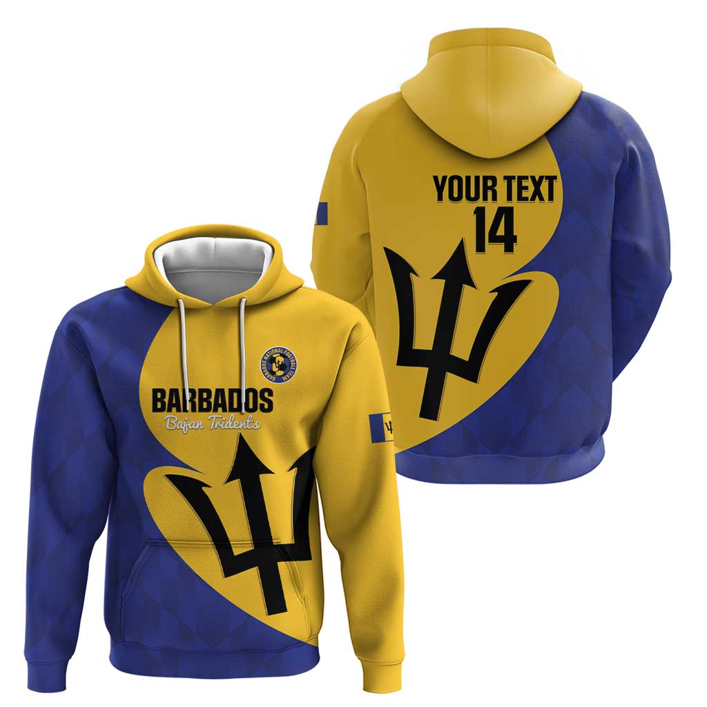 Custom Barbados Football Hoodie Go Champions Bajan Tridents LT14